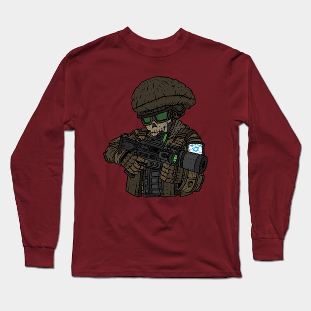 israel defense forces, badass idf soldier. Long Sleeve T-Shirt by JJadx